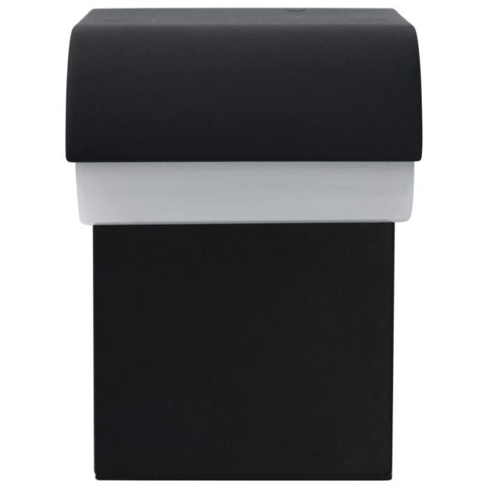 VidaXL Applique murale LED d'extérieur 9 W Noir Ovale