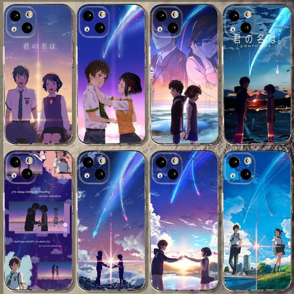 Anime your N-names Phone Case For iPhone 16,15,14,13,12,11 Plus,Pro,Max,XR,XS,X,7,8 Plus,SE,Mini Soft Transparent Cover