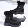 TUINANLE Dames varme bomullssko snøstøvler vinter ankelstøvletter sklisikre korte støvletter