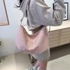 New Urban Large-capacity Fashionable and Simple Solid Color Casual Solid Color Pendant Exquisite Single Shoulder Diagonal Span Armpit Bag