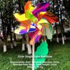 18/24/32cm Color Changing Windmill Stake Standing Lawn Pinwheel  Outdoor Party Picnic Decor