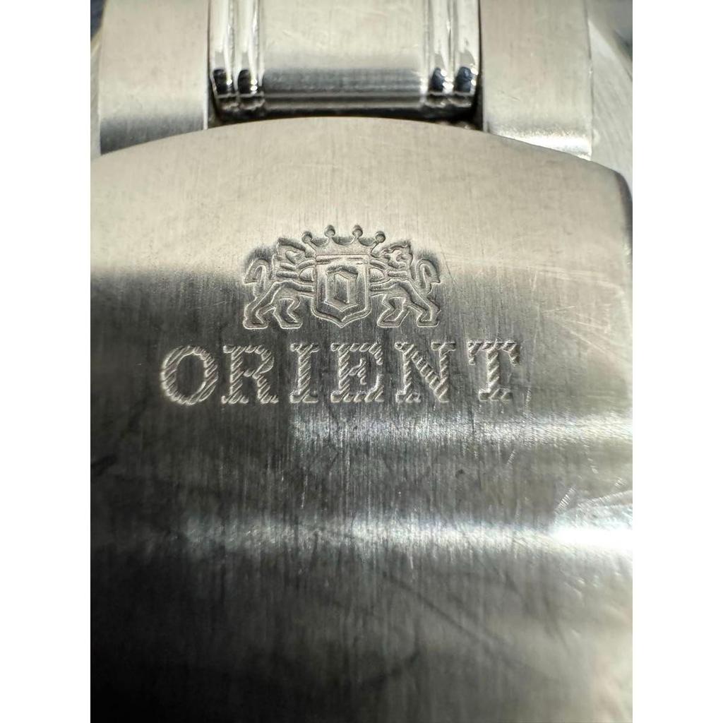 Used [Working item] ORIENT automatic men's watch navy dial