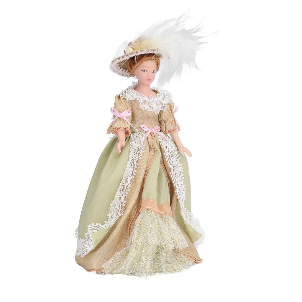 Dollhouse Character Model Lifelike Vivid Rotatable Limbs Good Stability Dollhouse Mini Ceramic