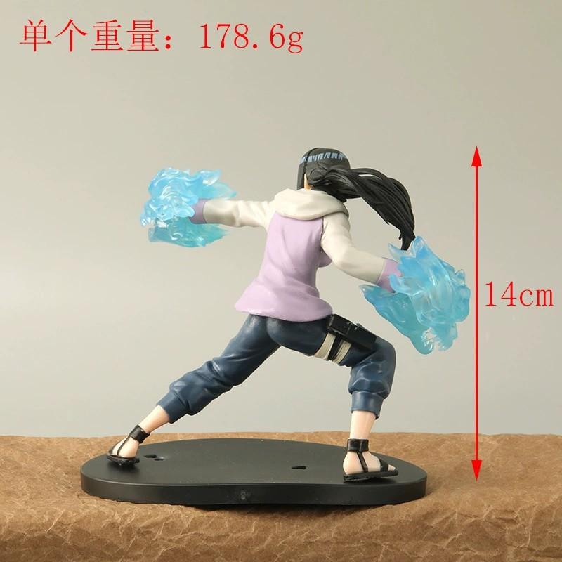 14CM Anime Naruto Hyūga Hinata Shippuuden Handflächen-Senjutsu Kampfmodell Kakashi Spielzeug Action Uchiha Sasuke Figur PVC
