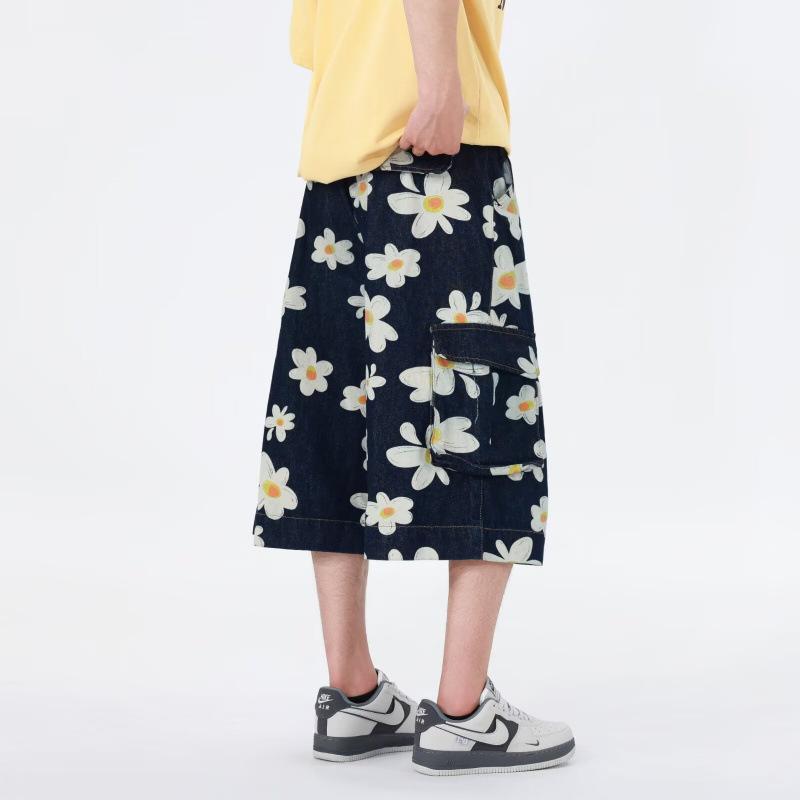 JYL Unisex Cargo Pants Camo Straight Flare American Vintage Cleanfit Denim S