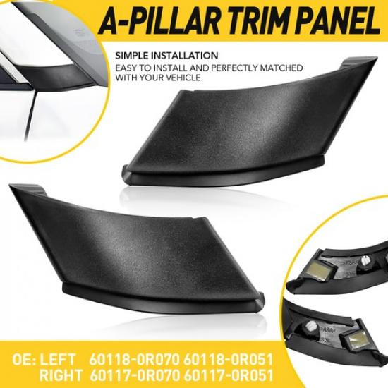 Left&Right Trim Panel 60118-0R070 A-pillar ABS Cover RAV4 Fit Toyota Toyota 19-2