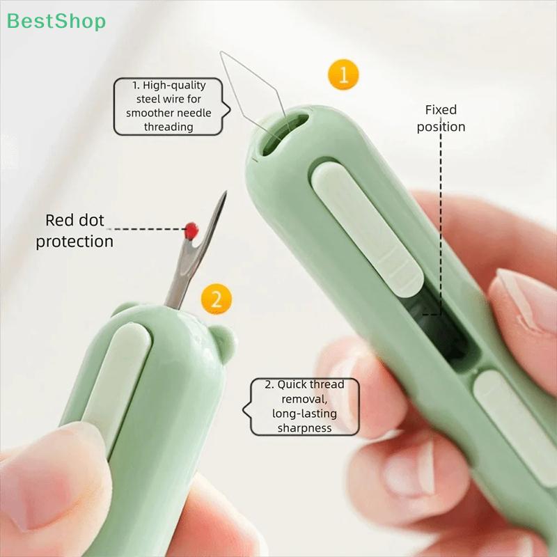 Multifunctional Needle Threader And Thread Remover, Portable Home Sewing Tool 2-in-1