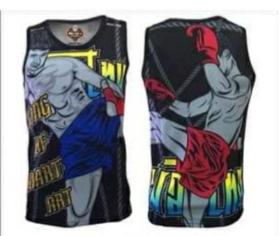 Mesh Tank Top Printed Screen Muay Thai Kick Boxing Thailand Men Women Fish Net Tshirt Sleveless 6