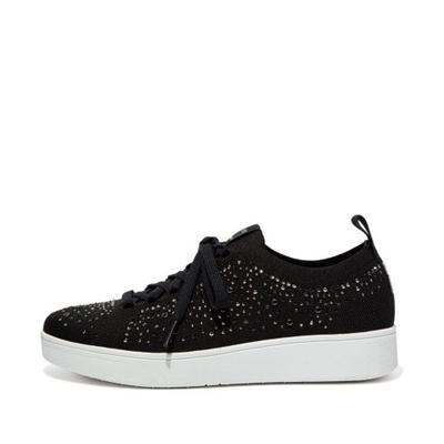 Fit Flop Dam Rally Kristall Stickade Sneakers