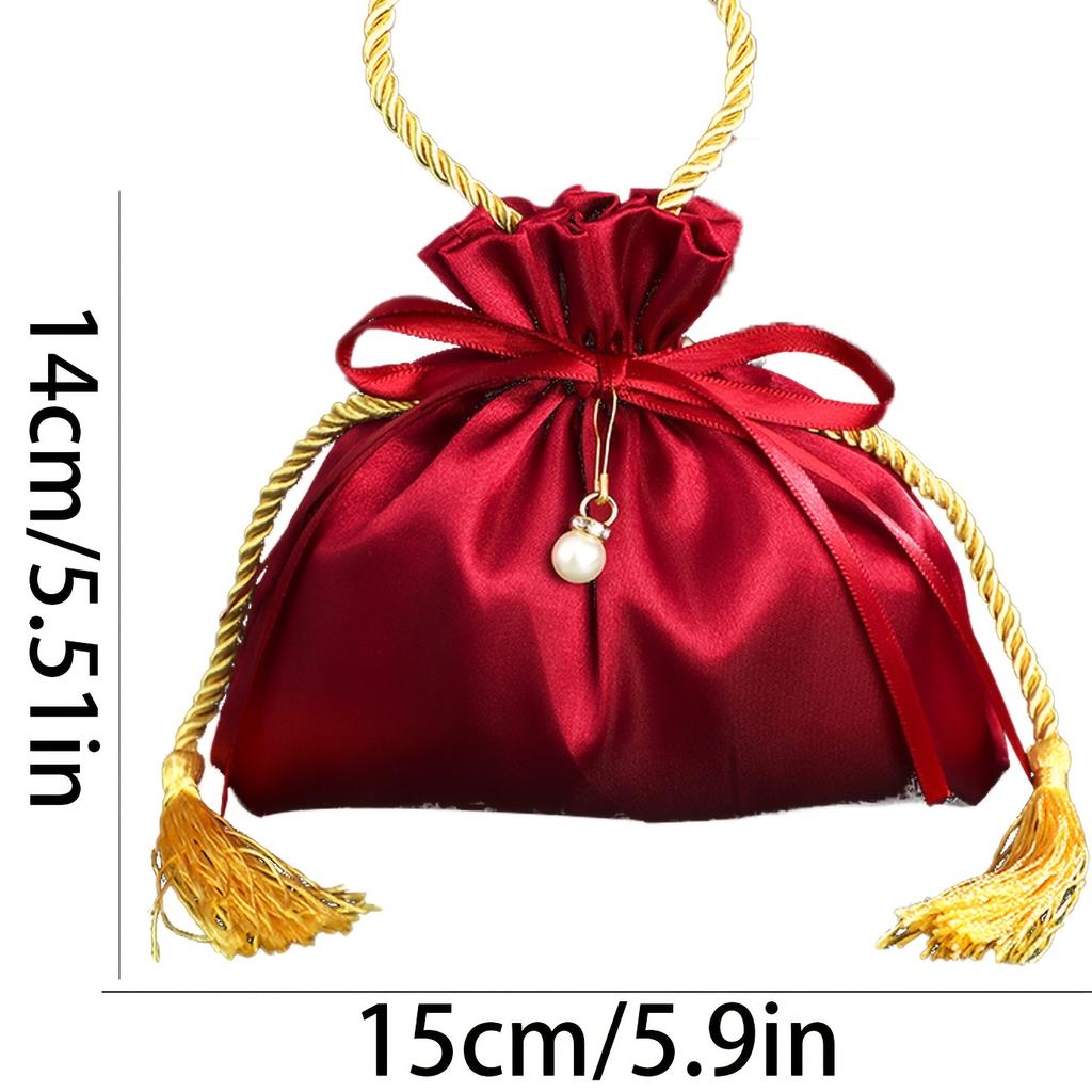 Christmas Gift Bags with TasselDrawstring.Tote Bags for Holiday Decorations,Party Favors,Candy Packaging,Christmas Decorations