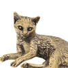 Miniature Cat Figurine Desktop Ornament Collection Animal Sculpture Brass for Office Desk