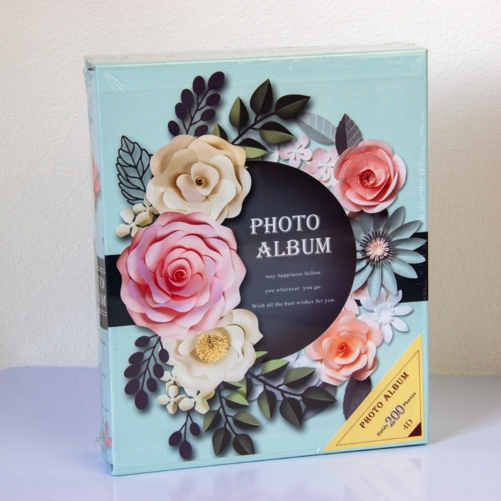 6palcový fotoalbum se 200 kapsami, laminované kapsy na vkládání, zasouvací fotoalba, velkokapacitní scrapbook album, sbírka fotografií
