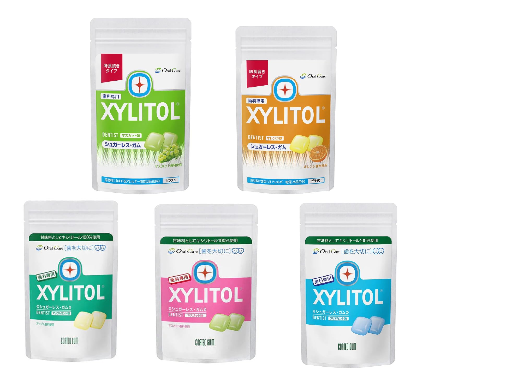 

Dental Xylitol Gum with 5 Assorted 1 Set [Oral Care] LamiChuck, Varieties,
