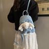 Korean Version of Cute Cartoon Doll Bag 2025 New Denim Portable Small Bag Casual Backpack