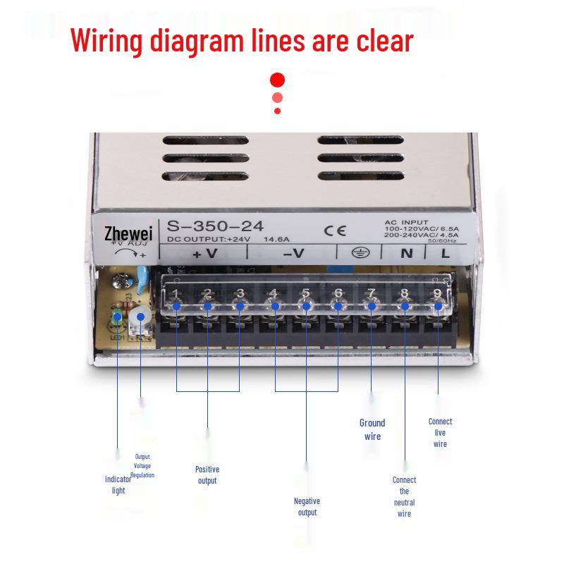 AC To DC Switching Power Supply Module S-15-800W, Output Options: 5V, 12V, 24V, 36V, 48V