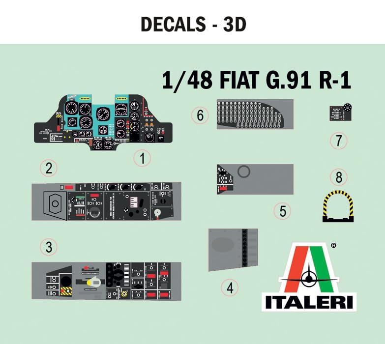 Platz Italeri 1/48 G.91 R1/R3 Gina Plastic Model Kit IT92645 (Airplane)