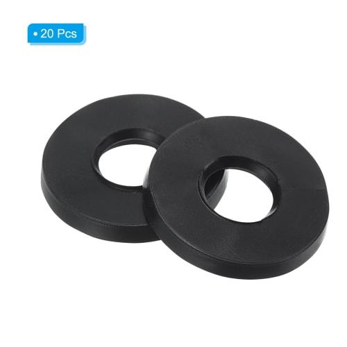 PATIKIL M8 Rubber Flat Washers, 20-Pack, 8mm Inner Diameter, 21mm Outer Diameter, 2mm Thick, Sealing Spacer Gasket Ring for Faucet Pipe Water Hose Fas
