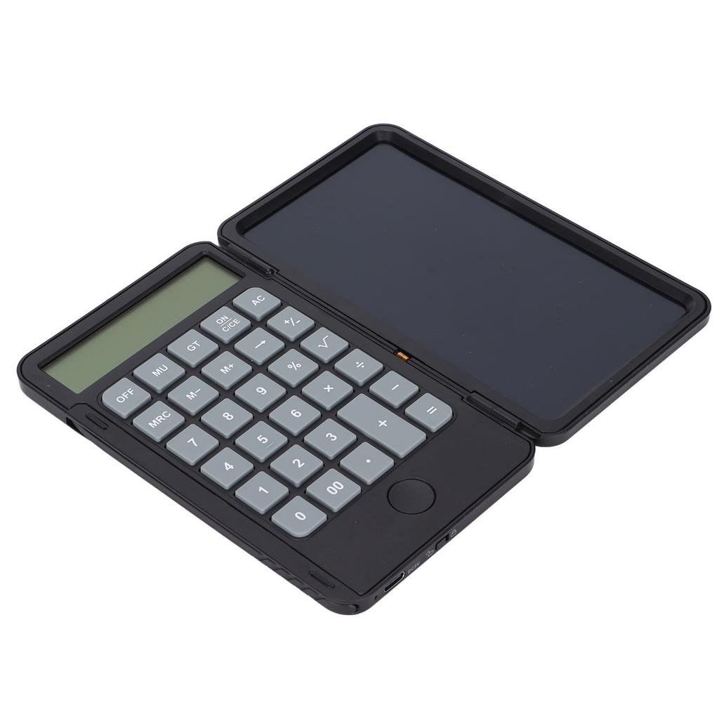 Calculator Writing Tablet 6.5in LCD Chargeable Portable Paperless Drawing Handwriting BoardBlack