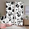 2D flat printing 2pcs Curtains Cute Panda Digital Printed Polyester Drapes All Season Party & Holiday Decor Use for Entryway