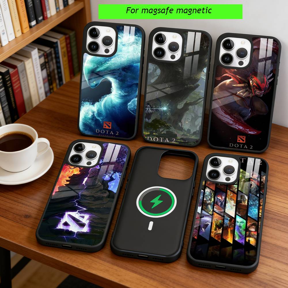Dota 2 Handyhülle Für iPhone17,16,15,14,13,12,11 Plus,Pro Magnetisch Für Magsafe Kabelloses Laden
