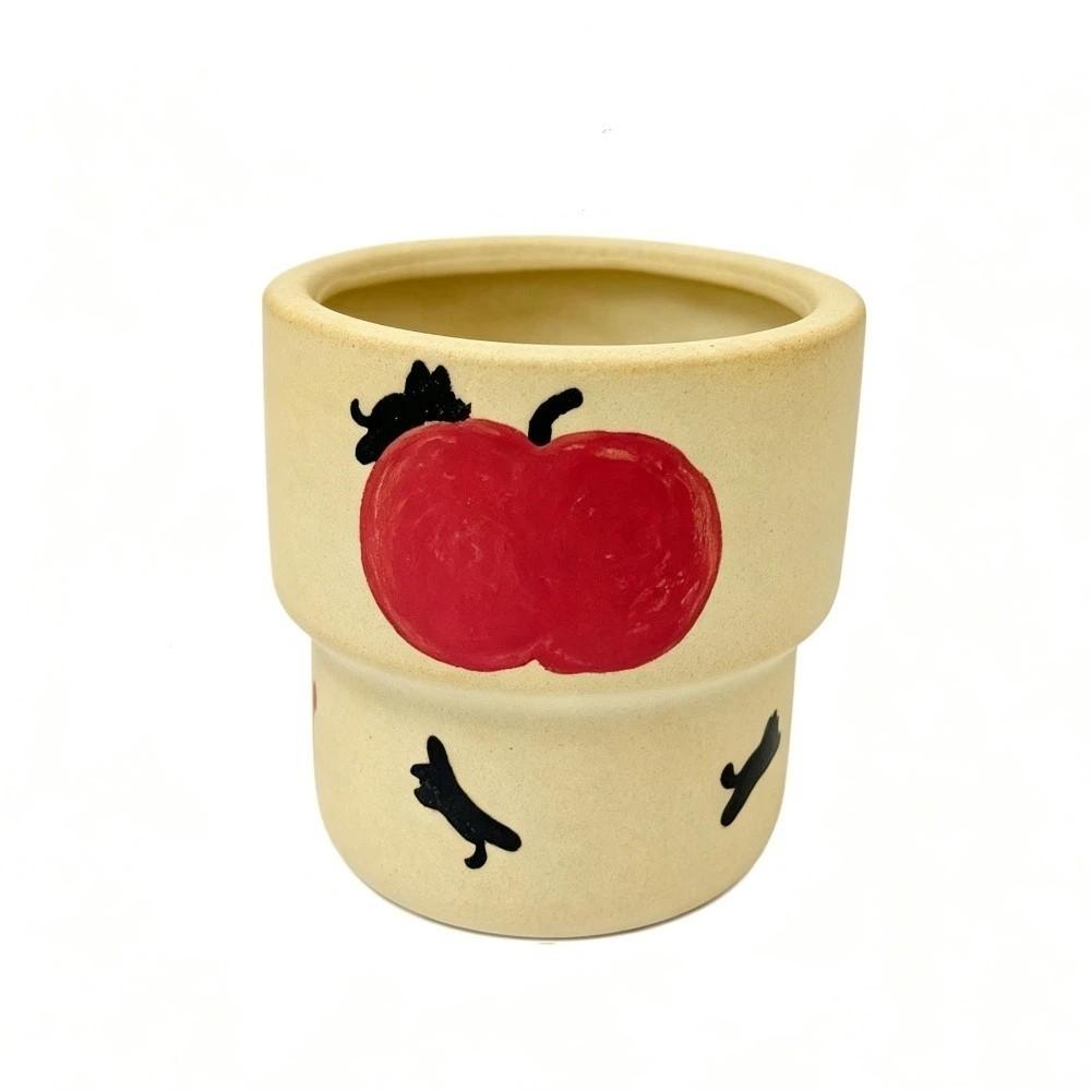 Breathable Succulent Plant Pot Flower Pattern Decorative Flower Pot Ceramic Flower Pot Outdoor Use