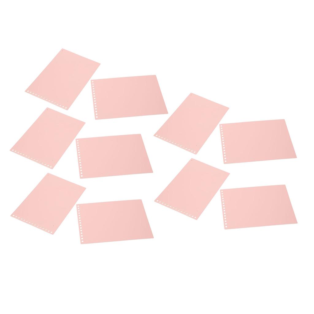 20 Stück A5 15 Löcher Querformat PP Loseblatt-Einband Abnehmbar Wasserdicht Angenehmes Griffgefühl für Büro Blush