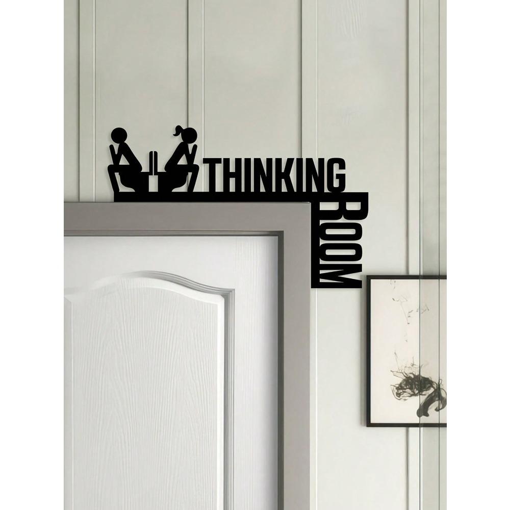 Wall Mounted Humor Metal Bathroom Sign Door Decor for Home Office Toilet
