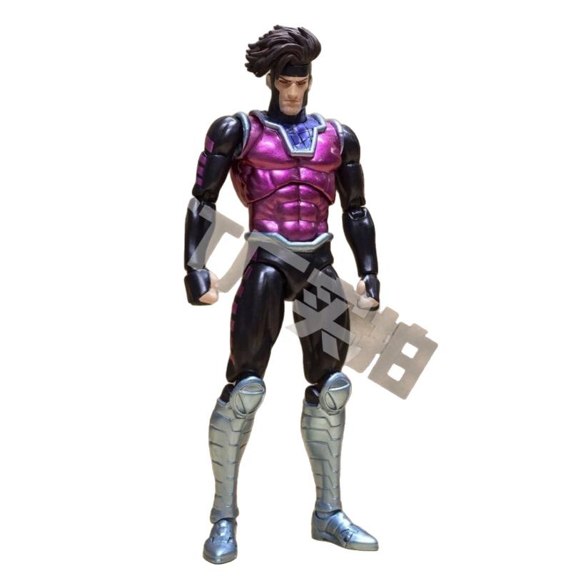 Marvel Comics Style Gambit Mafex131 Articulated Manga Action Figure Poseable Collectible Model Kit X-Men Fans Birthday Gift Toy