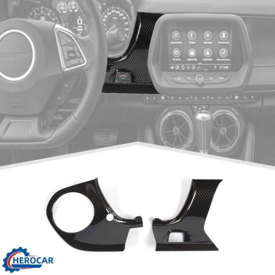 

Center Console Dashboard Bezel Cover Panel Trim for Chevy Camaro Carbon Fiber