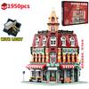 Non-Toxic European Street Scene Architecture Creative 3D Micro Building Blocks Coffee Shop Market Store Adult Kid Christmasgift