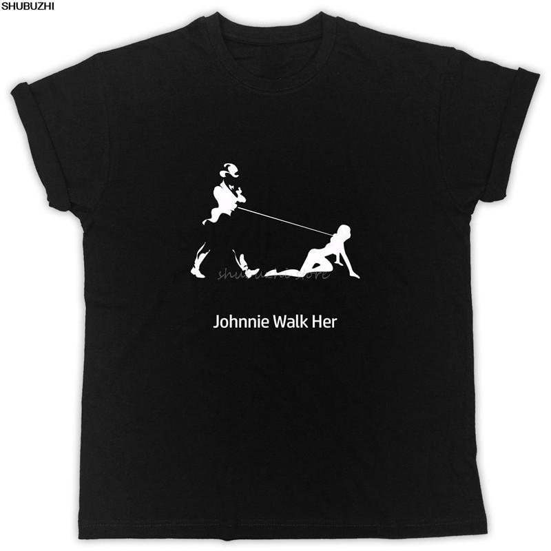 Johnnie Walker T-Shirt Funny Humor Gift Present Walk Her Unisex T Shirt Top Quality Shubuzhi New Brand Men'S Sbz4220