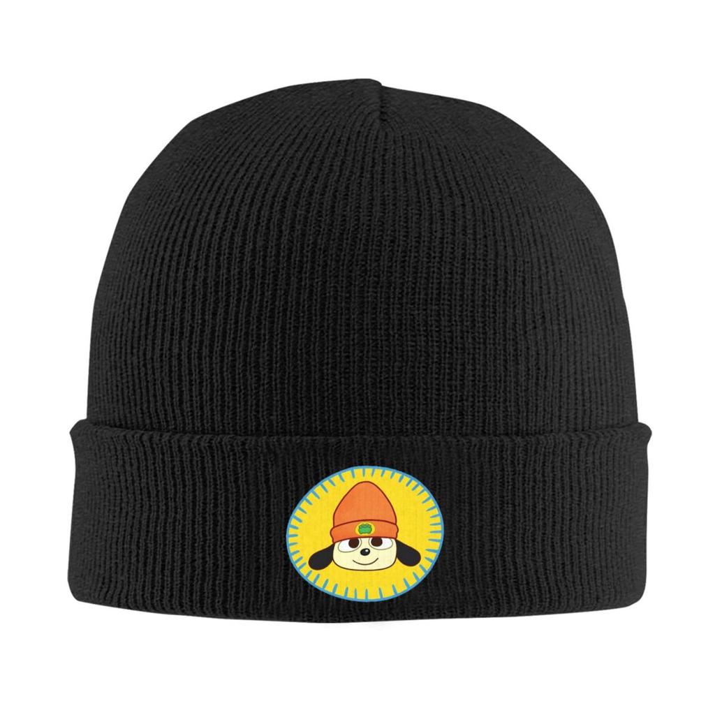 PaRappa The Rapper Patch Warm Knitted Cap Fashion Bonnet Hat Autumn Winter Outdoor Beanies Hats for Unisex Adult