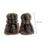 Women's Winter Faux Furs Leg Warmers with Adjustable Crisscross Ties for Textured Cold-Weather Layering and Boot-Top Looks