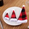 Christmas Santa Hat Knife Fork Holder Cutlery Cover Organizer Supplies for Wedding Birthday Party Dining Table Decor