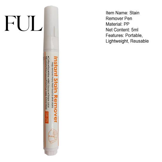Portable Stain Remover Pen Eco-friendly No Odor Effective Safe to Clothes Use Compact Size Fabric Bleach Bleach-free