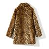 European and American Imitation Fur Fur Coat Women's Medium and Long Suit Collar Sexy Leopard Print Coat Spot European and American Style