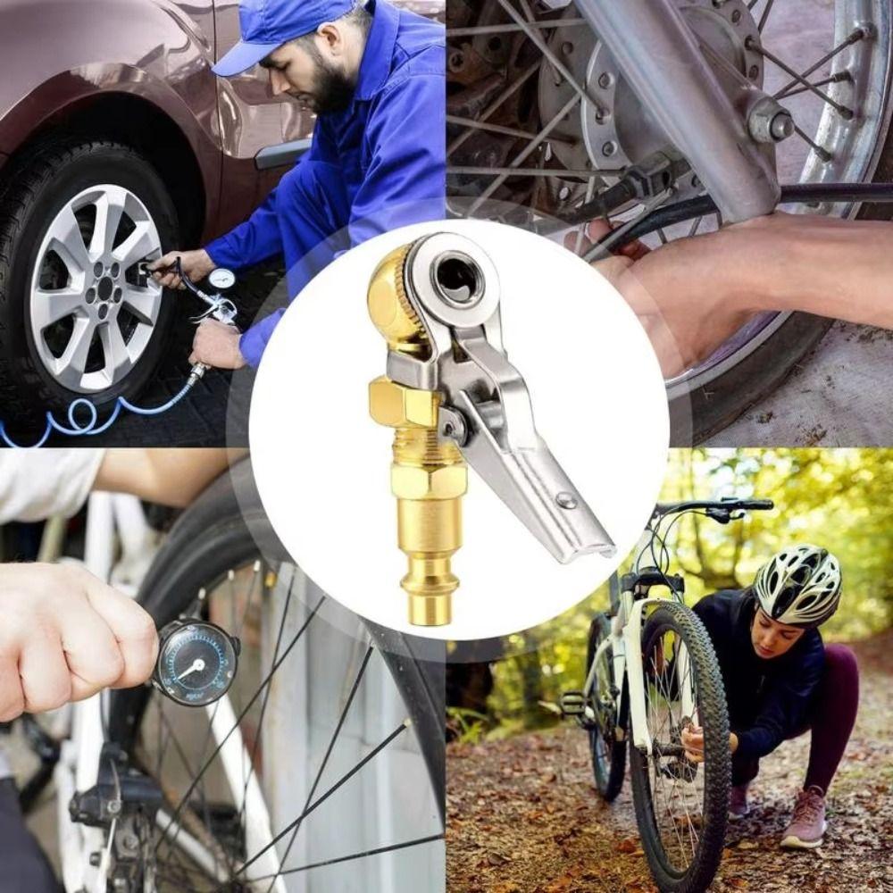 2Pcs Closed Flow Air Pump Inflation Nozzle Ball Ball Tire Inflator Nozzle  for Air Chucks