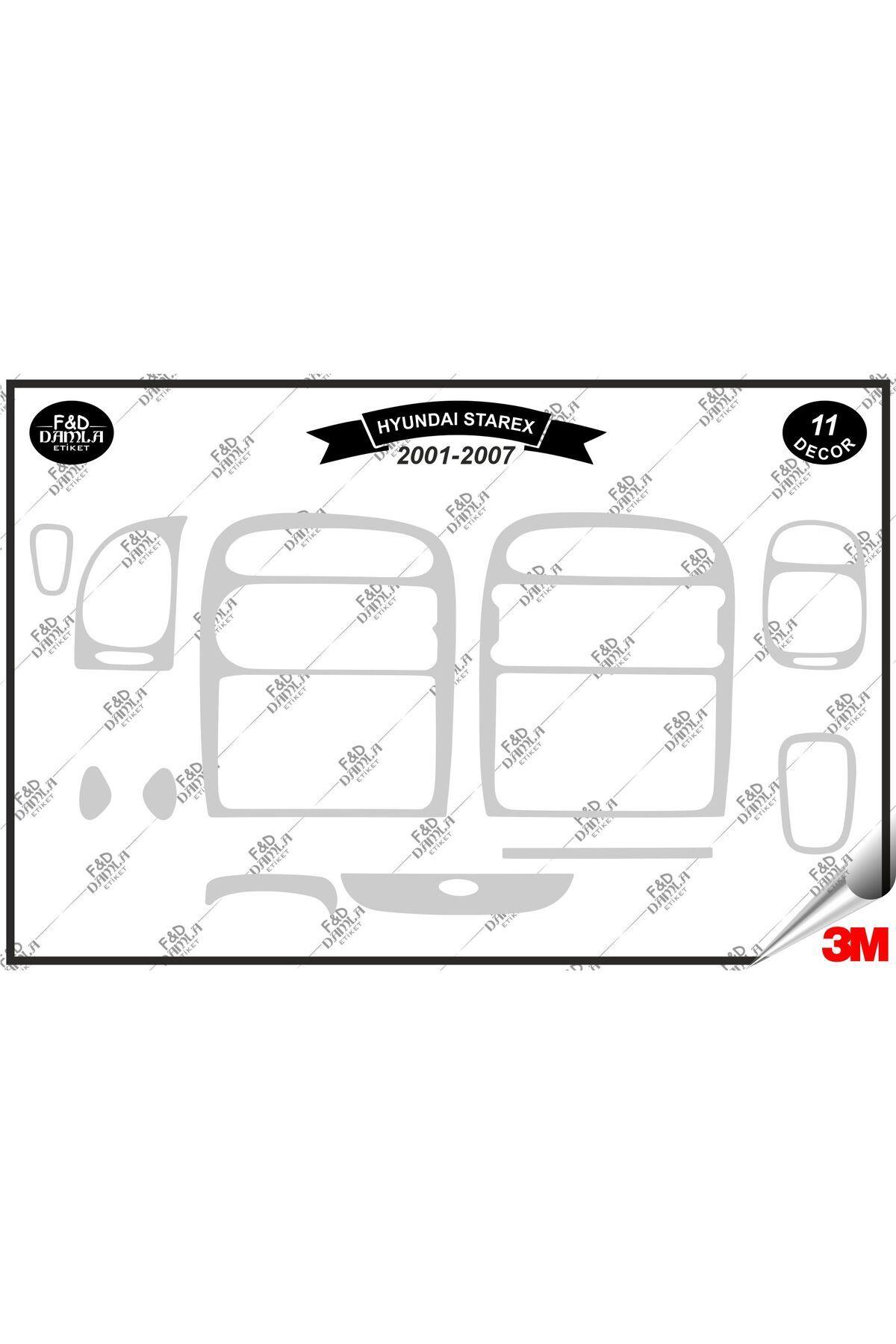 

Hyundaı Starex 2001-2007 Torpido Konsol Trim Göğüs Maun Kaplama Set 11 Parça Gümüş
