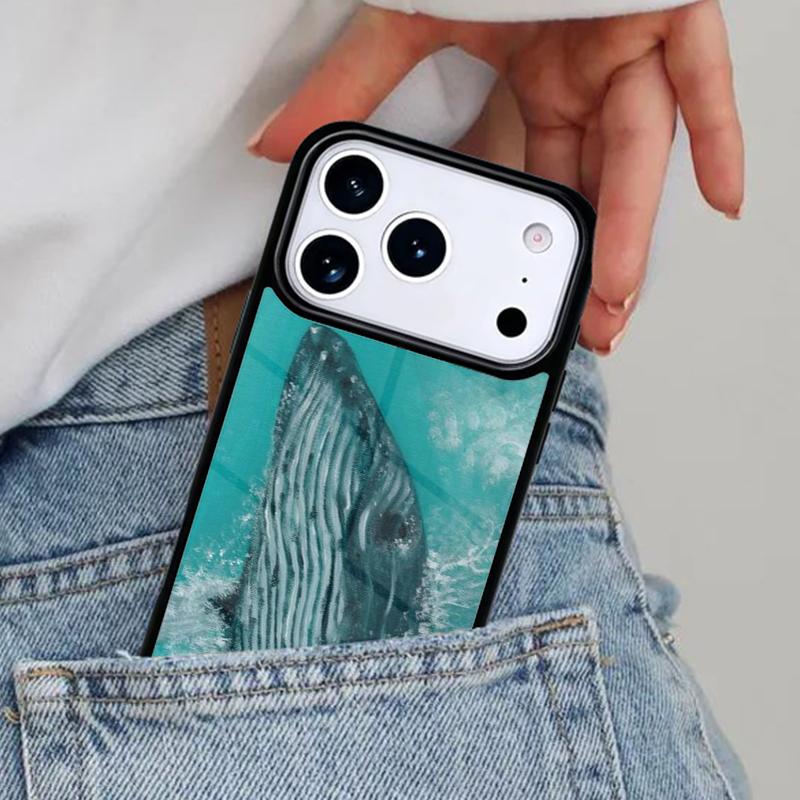 Beautiful Blue Whale Painting Soft Phone Case for iPhone 16e 15 14 13 12 17 Pro Max Plus Air 17pro Cover Coque