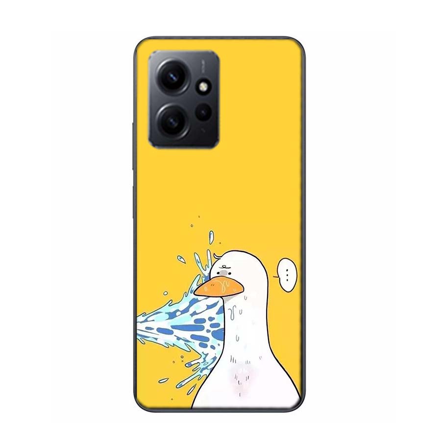 Cute Cartoon Duck Phone Case For Redmi 12 13C 12C 15C 9 10 10C Note 13 Pro Plus 14 15 Pro 9T 9C 9A TPU Soft Cover Clear Cell Cas