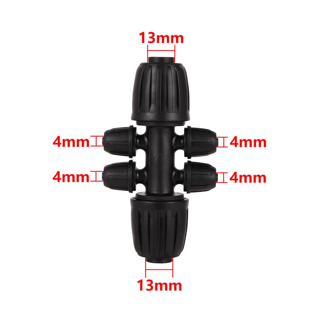 DN16mm Pipe To 4/7mm Hose Multi-way Locked Connector 4/6-Way Interface Joint Garden Agricultural Irrigation Pipe Water Splitter