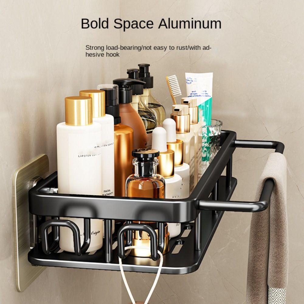 Cu cârlig fix Organizator de duș Montat pe perete Raft de duș Raft de depozitare multifuncțional Baie
