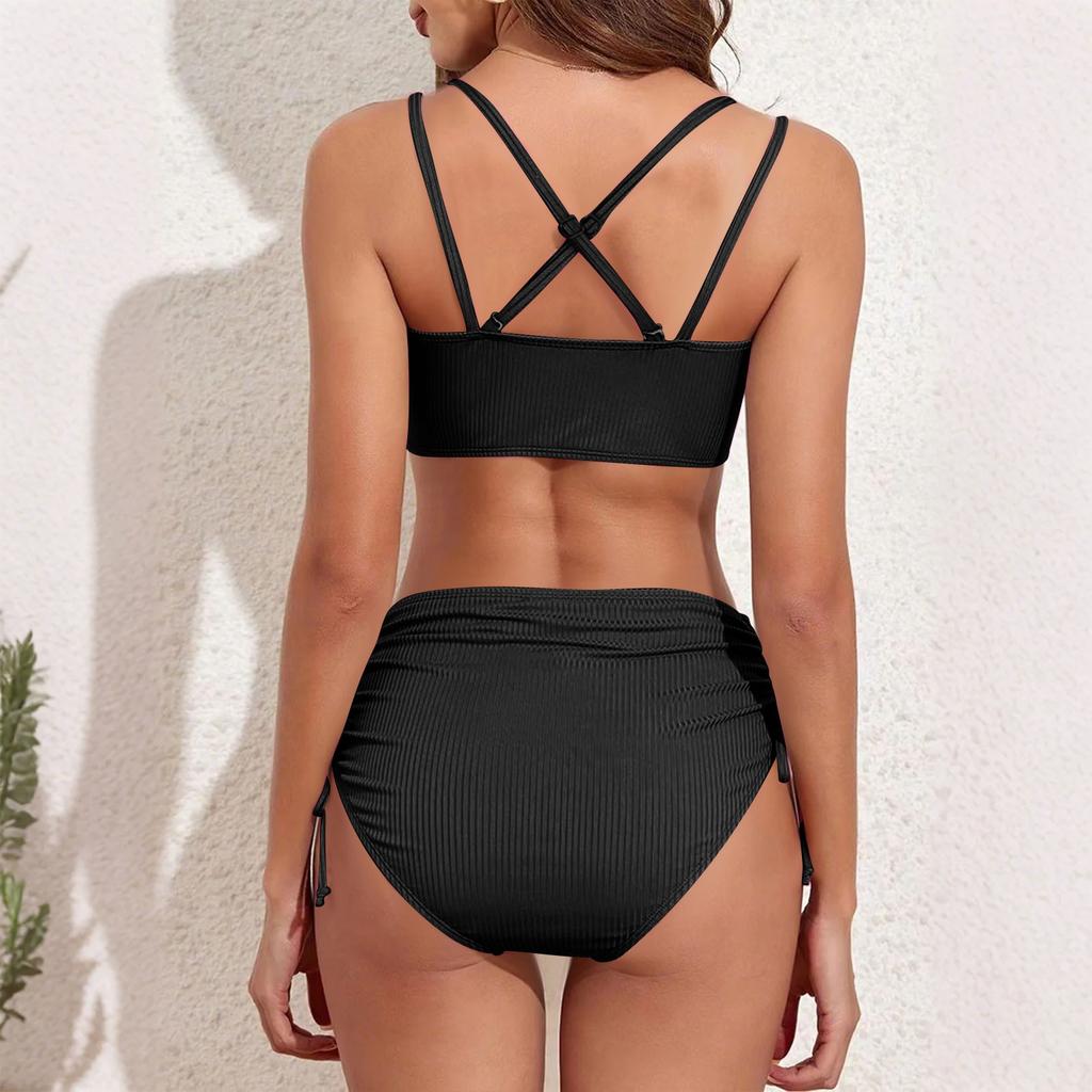 Women's Swimwear Sense Bikini With Chest Pad No Steel Bra Swimwear