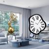Creative Melting Distorted Wall Clock Modern Horse Statue Art Craft Figurine Decorative Ornament for
