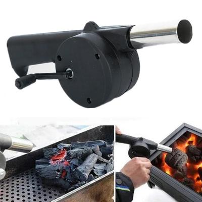 Grilovací ruční ventilátor s ruční klikou BBQ ventilátor přenosný grilový dmychadlo vzduchu s ruční rukojetí regulace rychlosti ručně poháněné dmychadlo pro venkovní použití