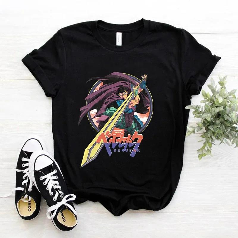 Anime Berserk Tričko Unisex Japonský Y2k Streetwear Manga Guts Vtipná Trička Dámský Top Kawaii Krátký Rukáv 90. léta
