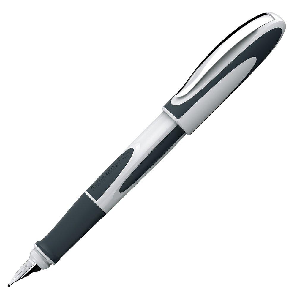 

Schneider Ray Series Fountain Pen, Nib Size: F/Fine, Ink Color: Black, Includes 1 Ink Cartridge, Body Color: White/Gray, RYFP168124F