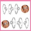 Kupfer Metall Authentisch Original Weiß Zirkonium Wassertropfen Damen Jubiläum Perfektes Geschenk Verlobungsringe Entworfen Für Frauen Herren Hohe Qualität