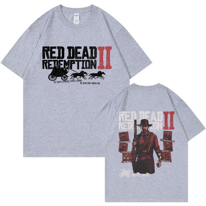Game Player Red Dead Redemption 2 Tshirt Men Women Casual Vintage Cotton Short Sleeve T Shirts Unisex Fashion Oversized Tshirt