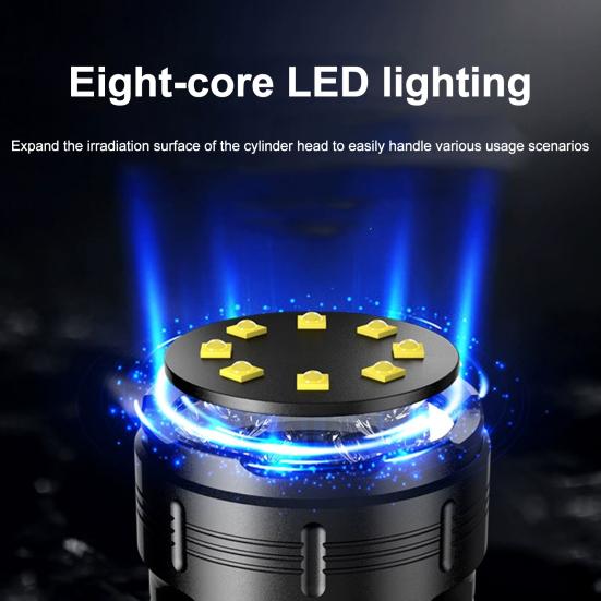 Camping Flashlight High Lumens Super Bright Dimmable Multiple Modes Waterproof Rechargeable Flashlight LED Torchlight